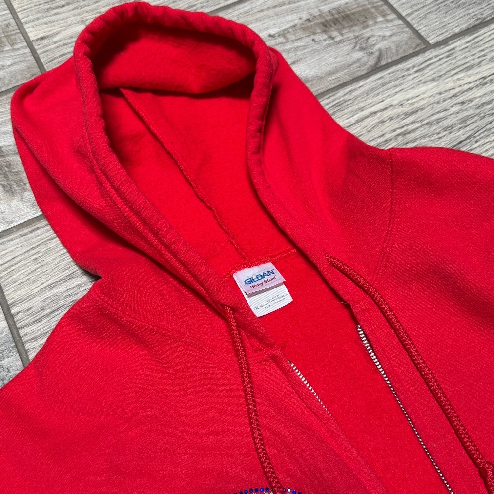 Gildan bejeweled red women 2xl angels jacket